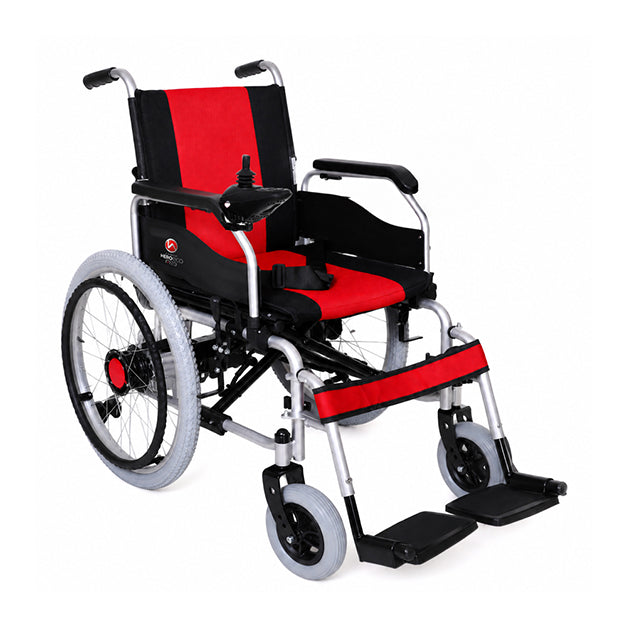 Hero Ecomed E-Winn 202 I | Electric Wheelchair | Strong MS Frame | LFP Lithium Battery | Flippable Armrest | 5-Speed Controller | Electric Wheelchair For Patients & Elderly | 110 kg capacity