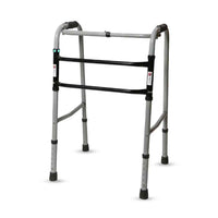 Hero Ecomed - Liberty 101 W | Foldable Walker | Heavy-Duty Double Bar Walking Aid | Anti-Slip Rubber | Mobility Support for Elderly & Injury Recovery | 100 kg Capacity