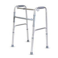 Hero Ecomed - Liberty 203 W | Foldable Walker | Lightweight Adjustable Aluminium Walking Aid with Anti-Slip Rubber Legs | Height Adjustable | Mobility Support for Elderly, Injury Recovery & Daily Walking Use