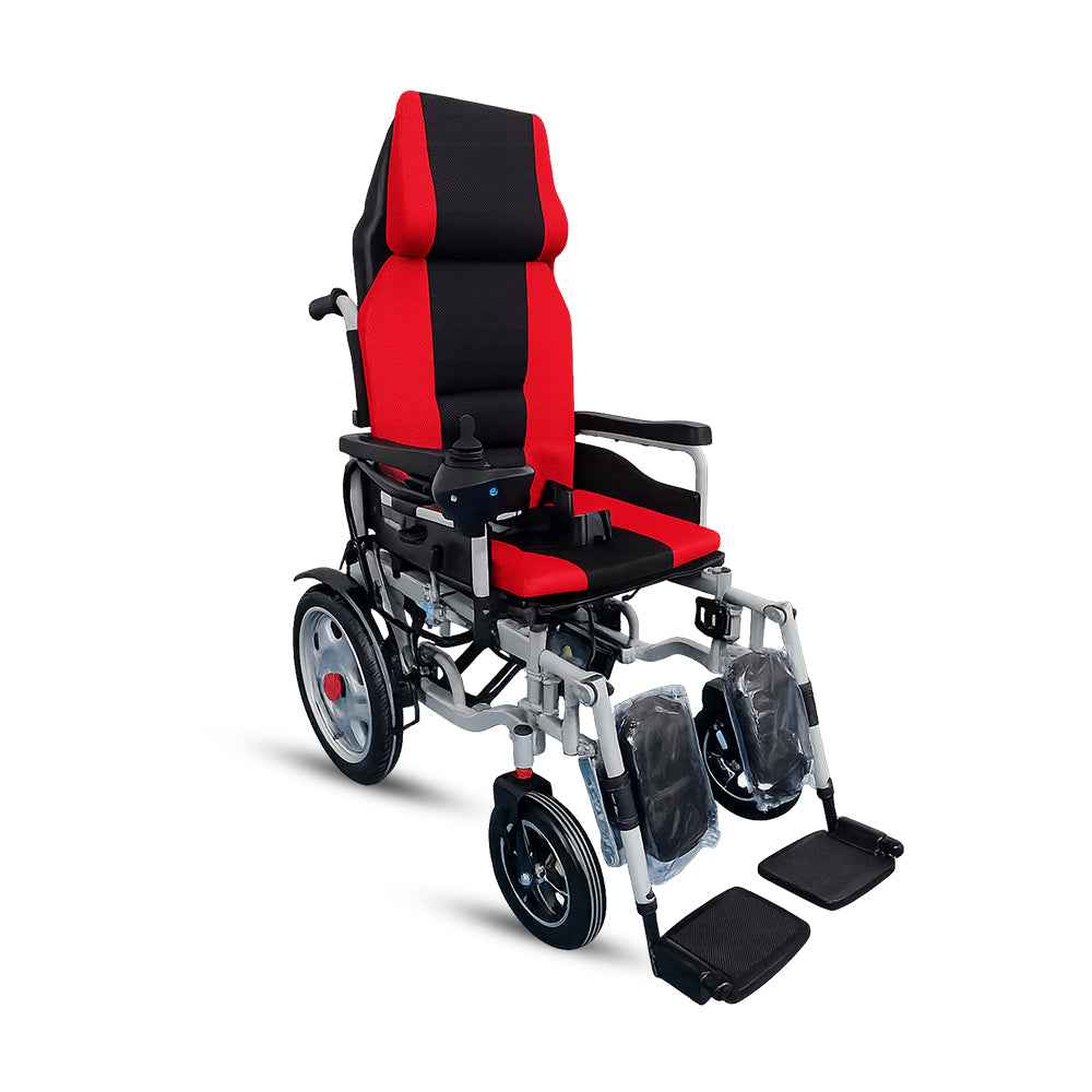 Hero Ecomed E-Winn 304 I Reclining Electric Wheelchair | Foldable Powered Wheelchair with Joystick Control | Oxford and mesh cloth upholstery | Mobility for Elderly & Disabled | 120 kg Capacity