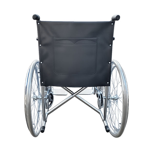 Hero Ecomed Winn 202 S | Manual Wheelchair | Chrome Plated Strong MS Frame | Foldable Wheelchair | Detachable Footrest | Wheelchair For Patients & Elderly | 100 kg Capacity
