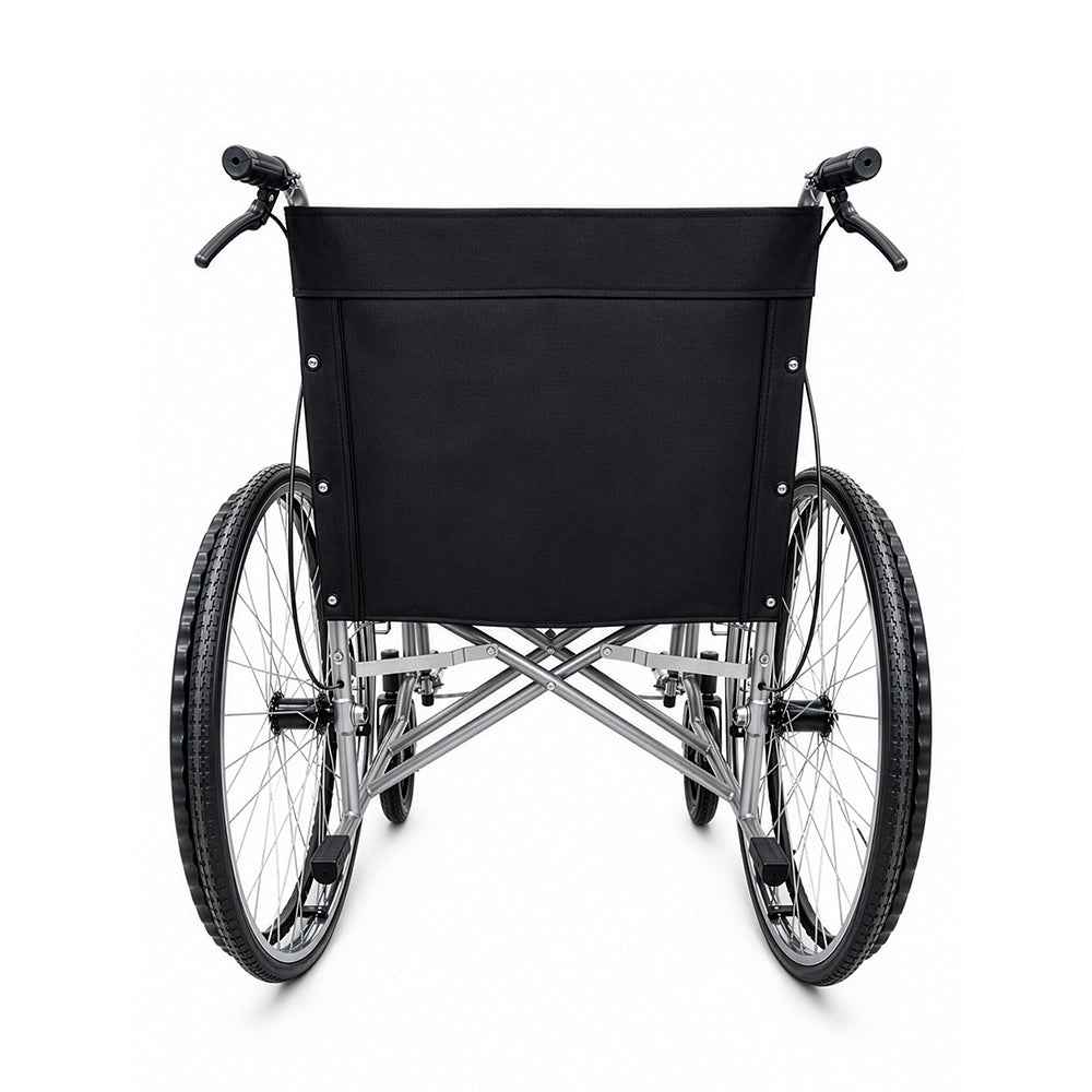 Hero Ecomed Winn 101 S | Manual Wheelchair | Powder Coated Frame | Foldable Backrest | Propelling Ring | Attendant Brake | Easy Portable Wheelchair For Patients & Elderly | 100 kg Capacity