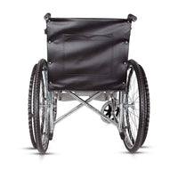 Hero Ecomed- Winn 202 C Manual Commode Wheelchair | Foldable Chrome Frame | Detachable Commode Bucket | Portable Wheelchair for Patients & Elderly | 100 kg Capacity