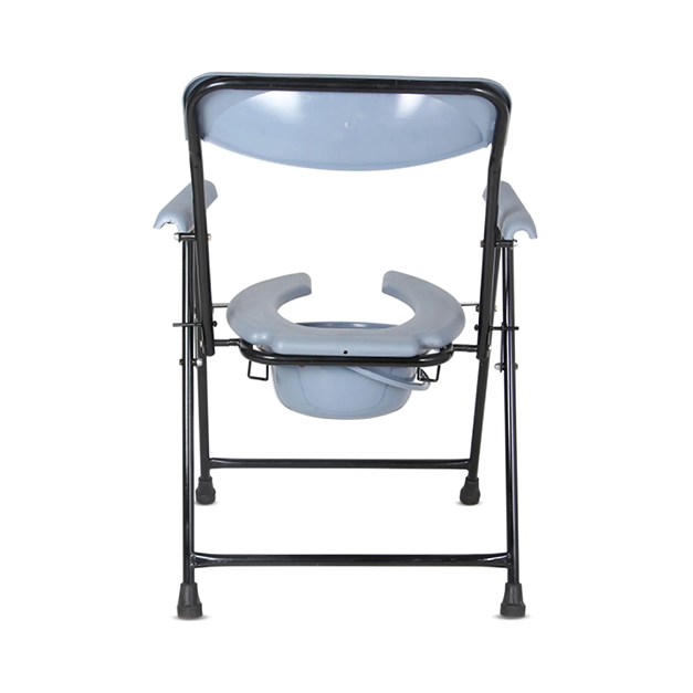 Hero Ecomed ReLive 103 C | Commode Chair | Powder Coated Frame | Foldable | Padded Seat | Height Adjustable | Removable Pot | Commode Chair For Patients & Elderly