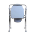 Hero Ecomed ReLive 205 C | Commode Chair | Chrome Plated Frame | Foldable | Height Adjustable | Removable Pot | Commode Chair For Patients & Elderly | Lightweight & Portable