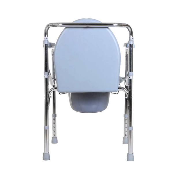 Hero Ecomed ReLive 205 C | Commode Chair | Chrome Plated Frame | Foldable | Height Adjustable | Removable Pot | Commode Chair For Patients & Elderly | Lightweight & Portable