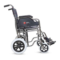 Hero Ecomed - MHL 1004-X Manual Wheelchair | Compact Foldable wheelchair | Antimicrobial Upholstery | Easy Portable Wheel chair for senior citizens & Patients | 100 kg Capacity