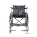 Hero Ecomed - Winn 201 S Manual Foldable Wheelchair | Height-Adjustable Chrome Frame | Propelling Ring | Portable Wheelchair Mobility Chair  for Elderly & Patients | 100 kg Capacity