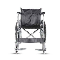 Hero Ecomed - Winn 201 S Manual Foldable Wheelchair | Height-Adjustable Chrome Frame | Propelling Ring | Portable Wheelchair Mobility Chair  for Elderly & Patients | 100 kg Capacity