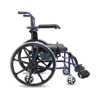 Hero Ecomed Winn 304 C | Manual Wheelchair with Propelling Ring  | Powder Coated MS Frame | High Back wheelchair | Commode Provision | For Patients & Elderly | 120 kg Capacity