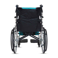Hero Ecomed Winn 203 L | Lightweight Manual Aluminium Wheelchair | Foldable Frame | Flippable Backrest | Propelling Ring | Easy Portable Wheelchair For Patients & Elderly | 100 kg Capacity