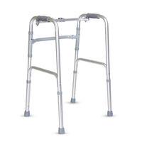 Hero Ecomed - Liberty 203 W | Foldable Walker | Lightweight Adjustable Aluminium Walking Aid with Anti-Slip Rubber Legs | Height Adjustable | Mobility Support for Elderly, Injury Recovery & Daily Walking Use