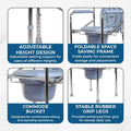 Hero Ecomed ReLive 205 C | Commode Chair | Chrome Plated Frame | Foldable | Height Adjustable | Removable Pot | Commode Chair For Patients & Elderly | Lightweight & Portable