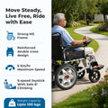 Hero Ecomed - E-Winn 201 A | Electric Foldable Wheelchair  |  5-Speed Joystick Control | Motorized Portable Wheelchair for Elderly & Disabled | Capacity 100 kg
