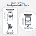 Hero Ecomed ReLive 103 C | Commode Chair | Powder Coated Frame | Foldable | Padded Seat | Height Adjustable | Removable Pot | Commode Chair For Patients & Elderly