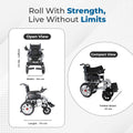 Hero Ecomed - E-Winn 201 A | Electric Foldable Wheelchair  |  5-Speed Joystick Control | Motorized Portable Wheelchair for Elderly & Disabled | Capacity 100 kg