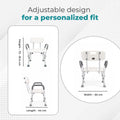 Hero Ecomed ReLive 102 Q | Aluminium Shower Chair with Backrest & Armrest | Adjustable Height Bathroom Chair | Non-Slip Bathing Chair for Adults & Recovery Patients | Capacity 100 kg