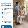 Hero Ecomed ReLive 205 C | Commode Chair | Chrome Plated Frame | Foldable | Height Adjustable | Removable Pot | Commode Chair For Patients & Elderly | Lightweight & Portable