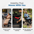 Hero Ecomed - E-Winn 303 I | Electric Wheelchair | Lightweight Foldable Aluminium Wheelchair | Lithium Battery & Joystick Control | 17.7 kg Portable Design | Mobility Support for Elderly & Disabled | 100 kg Capacity