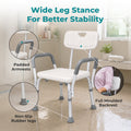 Hero Ecomed ReLive 102 Q | Aluminium Shower Chair with Backrest & Armrest | Adjustable Height Bathroom Chair | Non-Slip Bathing Chair for Adults & Recovery Patients | Capacity 100 kg