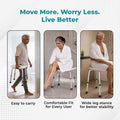 Hero Ecomed  ReLive 101 Q | Aluminium Shower Chair | Adjustable Height Bathroom Chair | Lightweight Shower Chair | Non-Slip Bathing Chair for Adults & Recovery Patients  | Capacity 100 kg