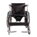 MHL 1002 C-Eva Manual Chrome finish Commode Wheelchair with Mag Wheels and Eva tyres