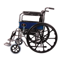 MHL 1002 C-Eva Manual Chrome finish Commode Wheelchair with Mag Wheels and Eva tyres