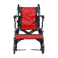MHL 1004 Z - Lightweight Foldable Manual Wheelchair with attendant brakes and compact-size rear wheels