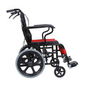 MHL 1004 Z - Lightweight Foldable Manual Wheelchair with attendant brakes and compact-size rear wheels