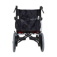 MHL 1004 Z - Lightweight Foldable Manual Wheelchair with attendant brakes and compact-size rear wheels