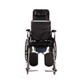 MHL 1006-EVA - Manual Reclining Commode Wheel Chair with Mag wheels and Eva tyres