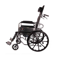 MHL 1006-EVA - Manual Reclining Commode Wheel Chair with Mag wheels and Eva tyres