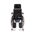 MHL 1006 PU - Manual Reclining Commode Wheel Chair with Mag wheels and PU tyres